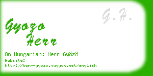 gyozo herr business card